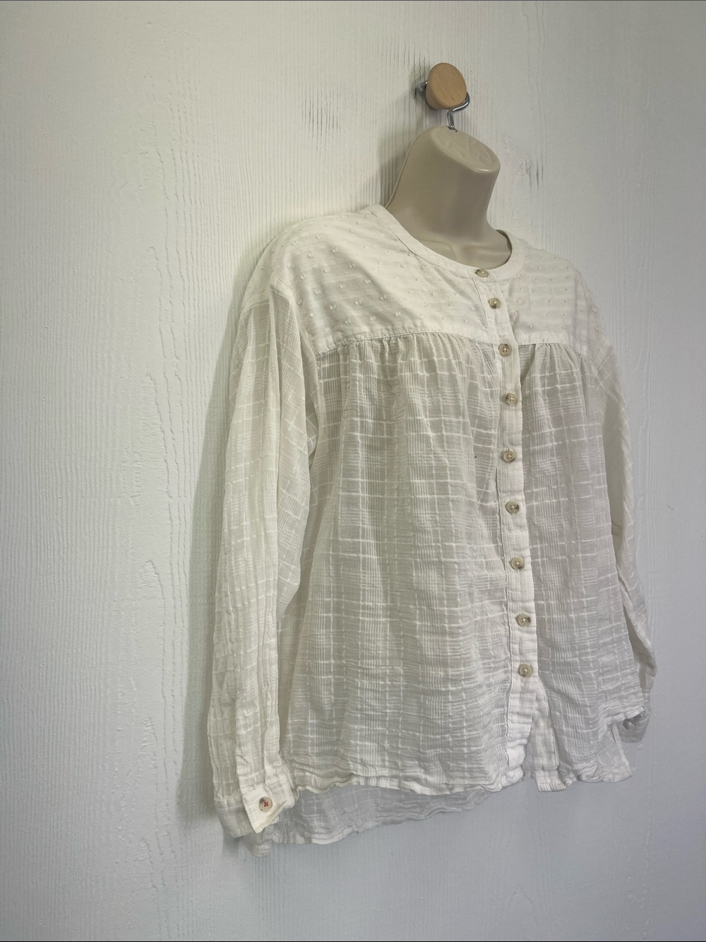Anthropologie - Pilcro And The Letterpress Button Down Textured Blouse Size XS - Picture 3 of 11